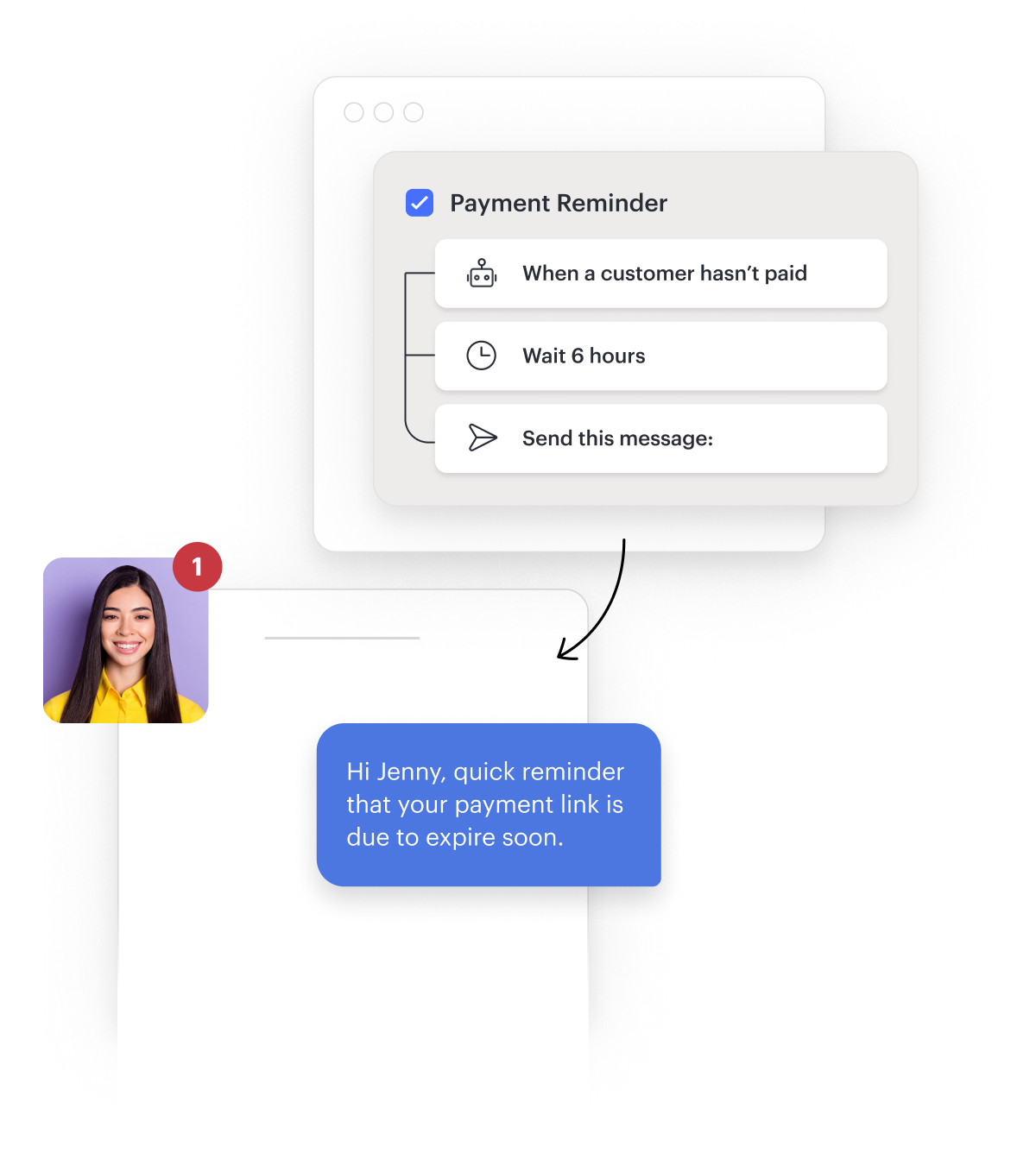 An illustration of payment reminder automation