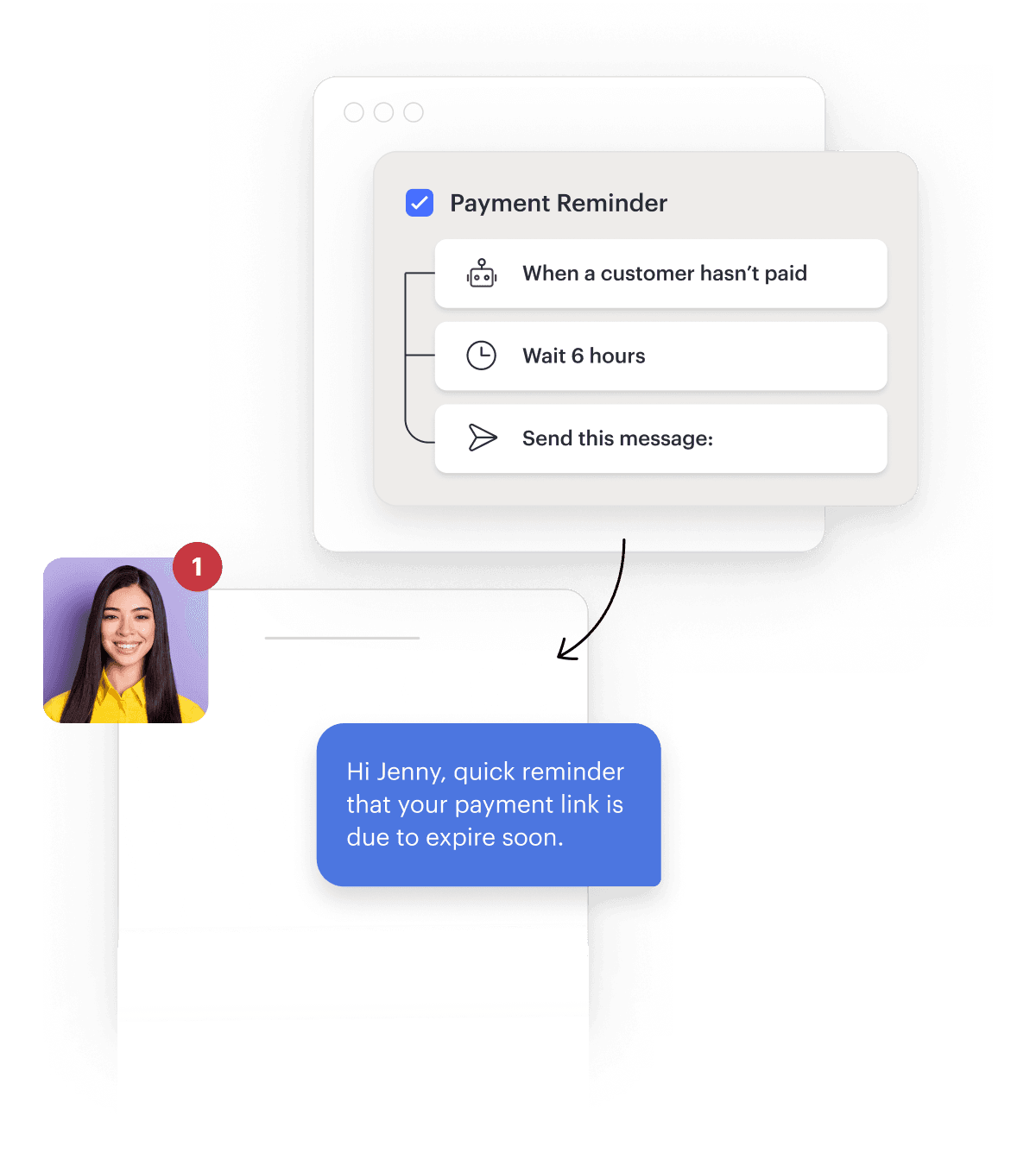 An illustration of payment reminder automation